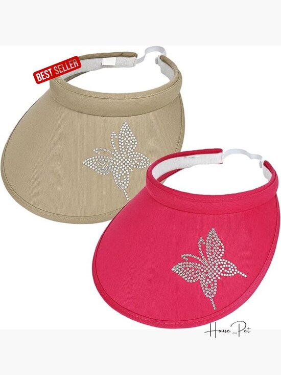 2 Pack Wide Brim Sun Visors Clip on Adjustable UV Protection Hats main image 4